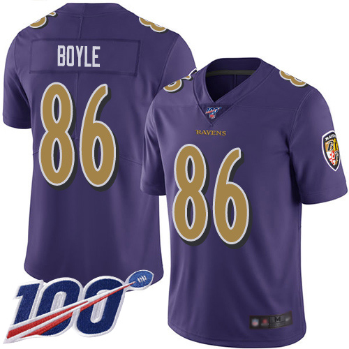 Baltimore Ravens Limited Purple Men Nick Boyle Jersey NFL Football #86 100th Season Rush Vapor Untouchable->women nfl jersey->Women Jersey